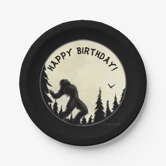Moonlight Howl birthday paper plate (Front)