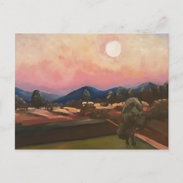 Moonlight in the countryside card (Front)