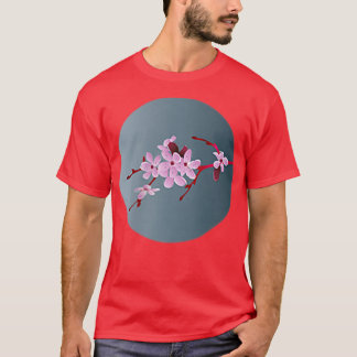 Moonlight Japanese Sakura Cherry Blossom  T-Shirt