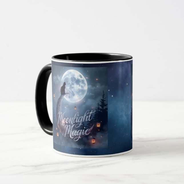 Moonlight Magic – Enchanted Halloween Mug Design (Front Left)