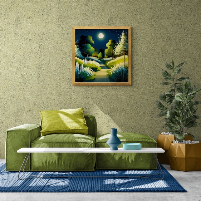 Moonlight Magic Garden Canvas Print (Creator Uploaded)