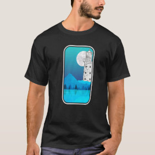 Moonlight Nature Tree Nautical Full Moon Sea Light T-Shirt