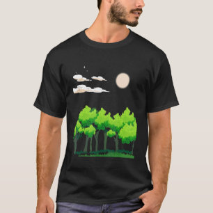 Moonlight Nature Trees Full Moon Wildlife Outdoor T-Shirt