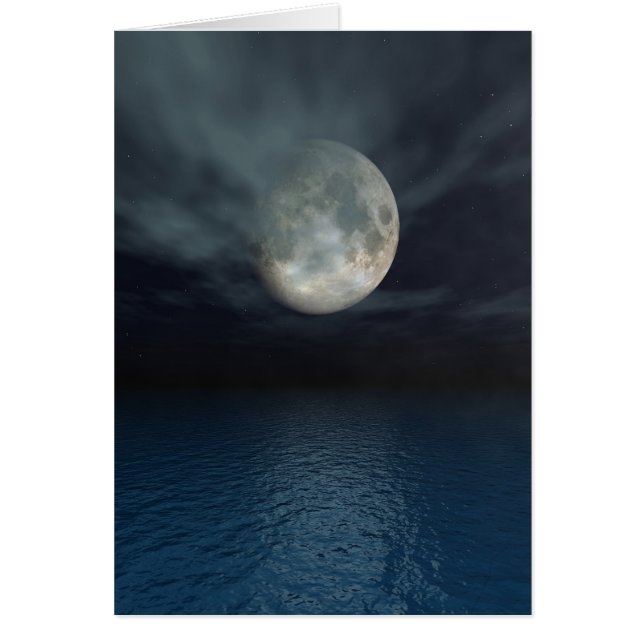 Moonlight ocean - card (Front)