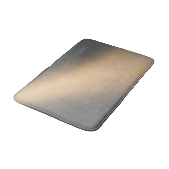 Moonlight Ombre Grey Gold  Bath Mat (Angled)