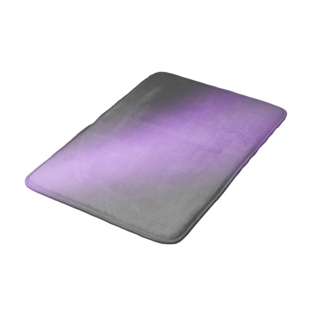 Moonlight Ombre Silver Grey & Lilac  Bath Mat (Angled)