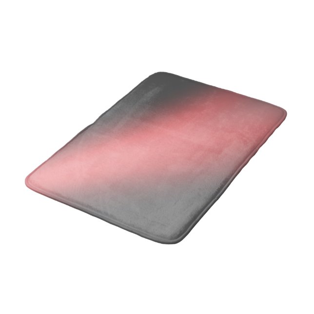 Moonlight Ombre Silver Grey & Peach  Bath Mat (Angled)