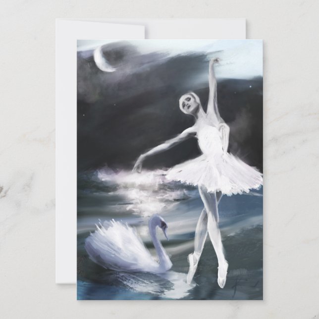 Moonlight on Swan Lake Card (Front)