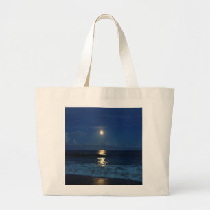 MOONLIGHT on the BEACH Large Tote Bag