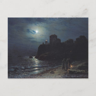 Moonlight on the Edge of a Lake, 1870 Postcard