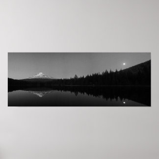 Moonlight over Mt. Hood, Oregon Poster
