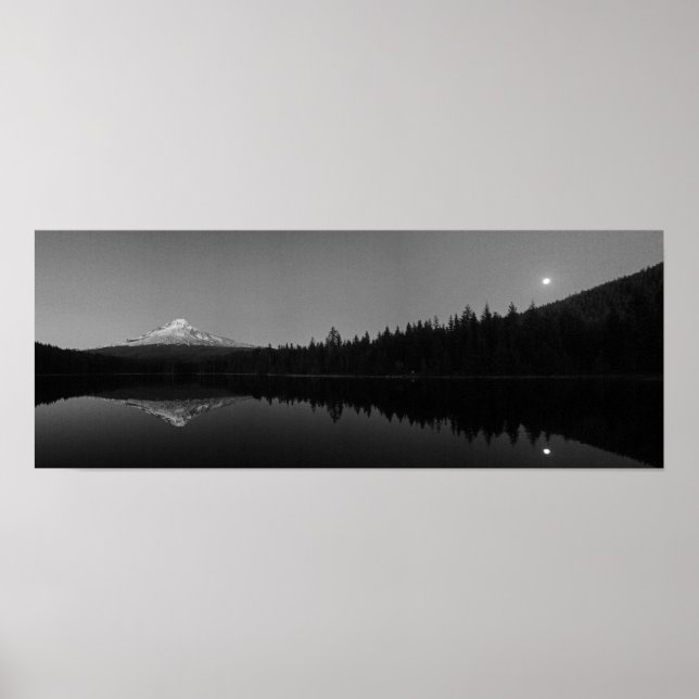 Moonlight over Mt. Hood, Oregon Poster (Front)