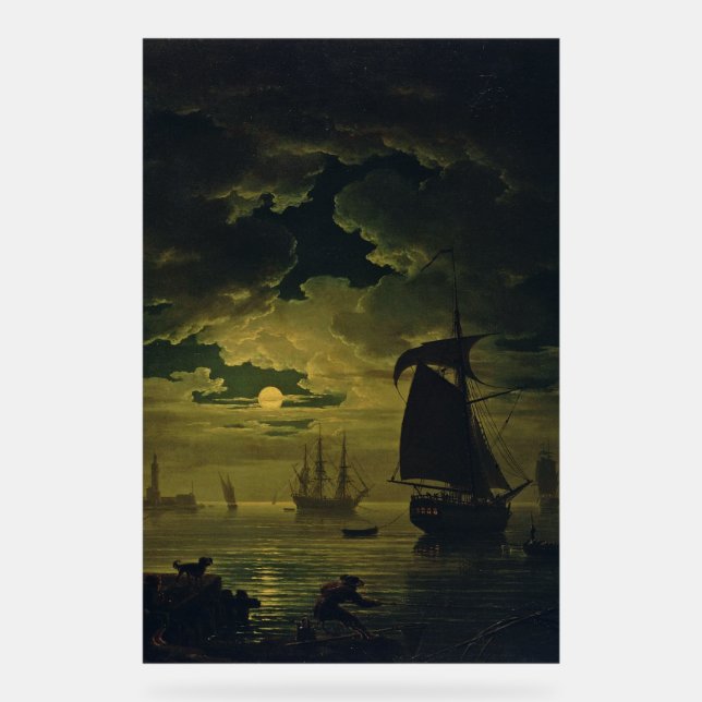 Moonlight Over Palermo High-Fidelity Fine Art  Acrylic Sign (Front)