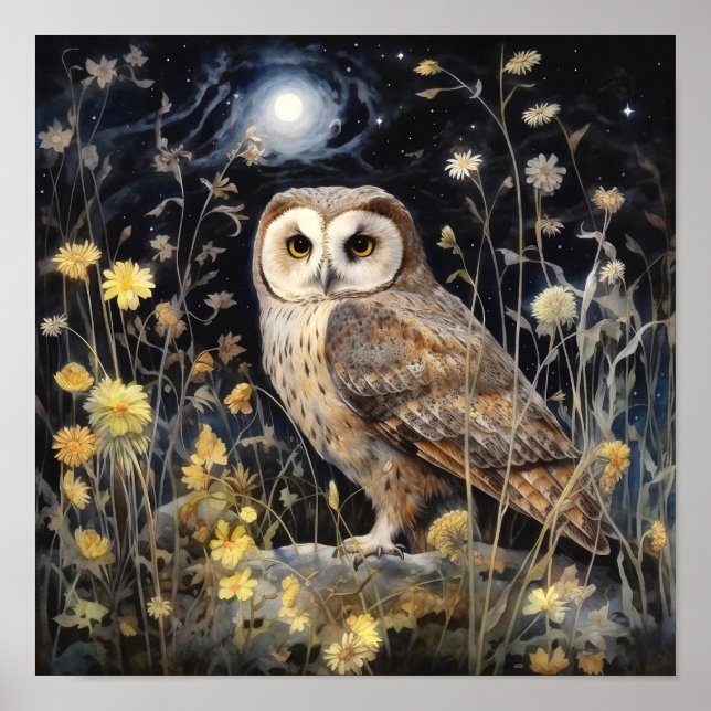 Moonlight Owl Art Print (Front)