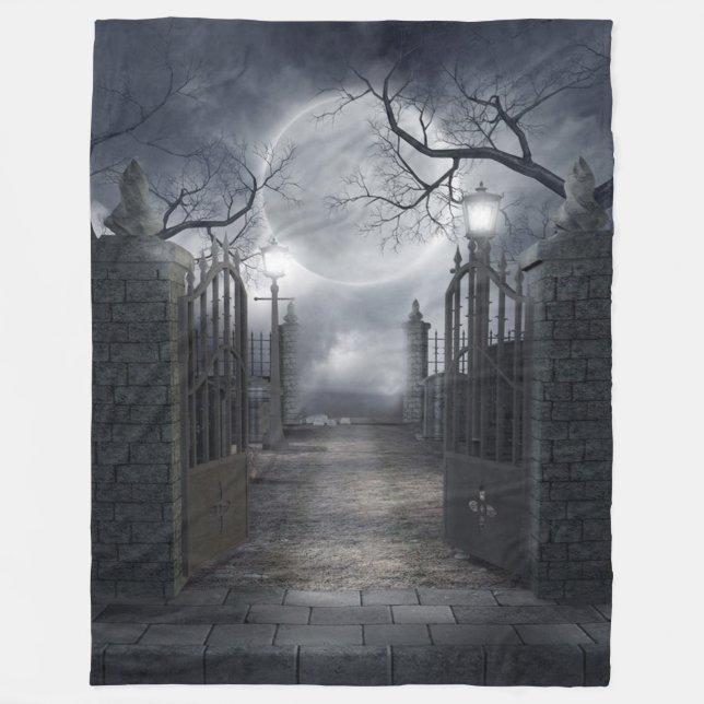 Moonlight Path Fleece Blanket (Front)