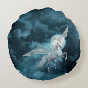 Moonlight pegasus round cushion