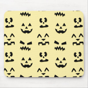 Moonlight Pumpkin Faces Mouse Mat