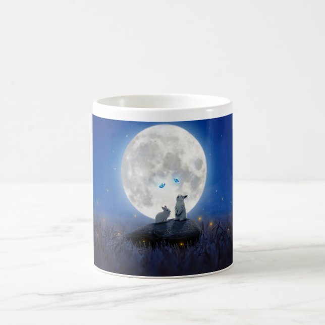 Moonlight Rabbits coffee mug (Center)