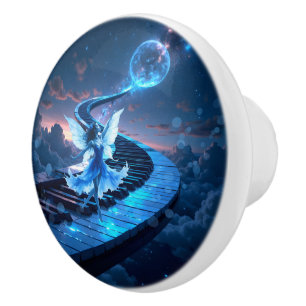 Moonlight Rehearsal – Dancing in the moonlight. Ceramic Knob
