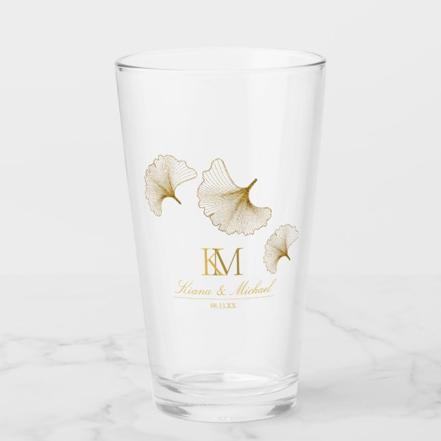 Moonlight Romance Ginkgo Biloba Gold ID881 Glass (Front)