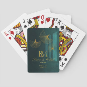 Moonlight Romance Thank You Emerald Green ID881 Playing Cards