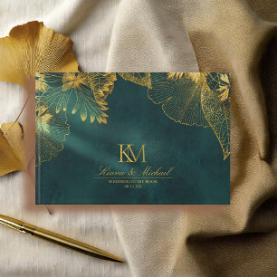 Moonlight Romance Wedding Emerald Green ID881 Guest Book