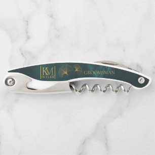 Moonlight Romance Wedding Groomsman Green ID881 Corkscrew