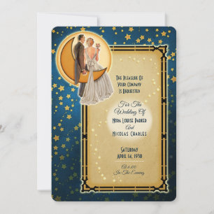 Moonlight Romance Wedding Invitation - Redhead