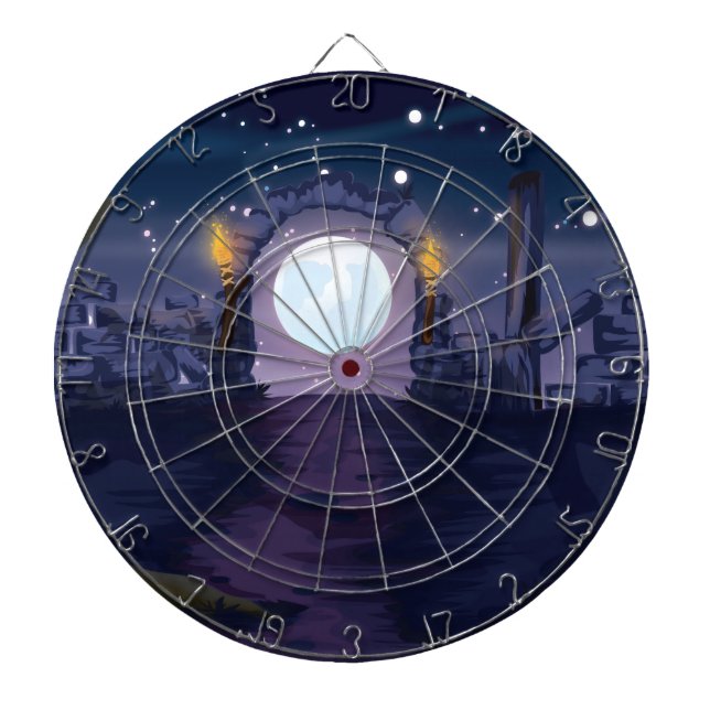 Moonlight Ruins Dartboard (Front)