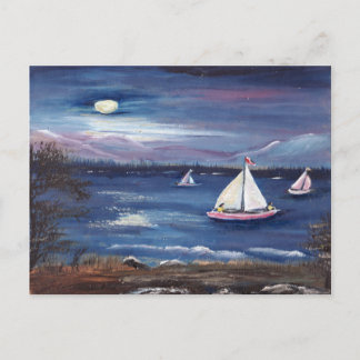 Moonlight Sail Postcard