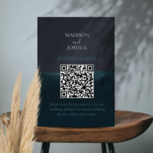 Moonlight Sea QR Code RSVP Card – Night Ocean