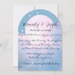 Moonlight Shimmer Atmospheric Wedding Collection Invitation