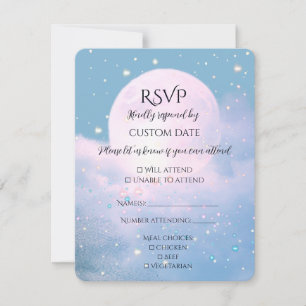 Moonlight Shimmer Atmospheric Wedding Collection RSVP Card