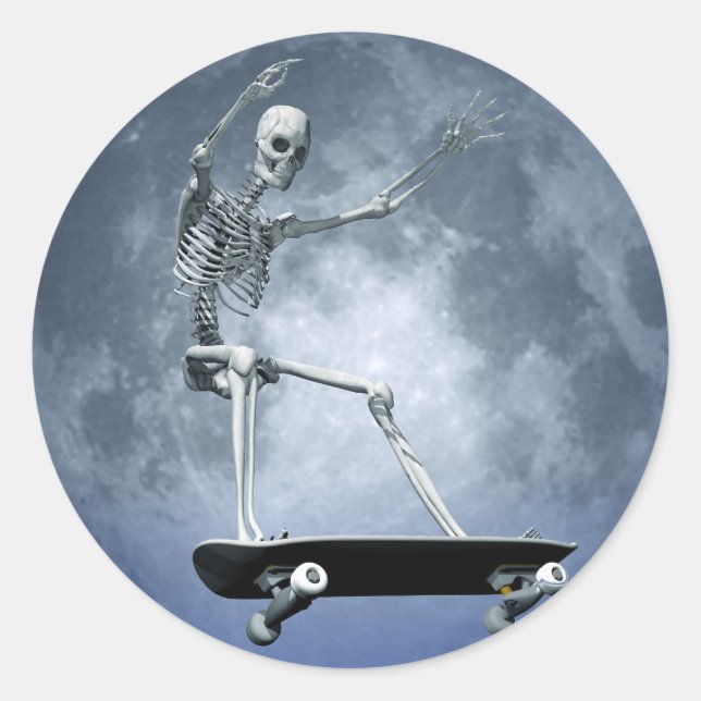 Moonlight Skateboarding sticker (Front)
