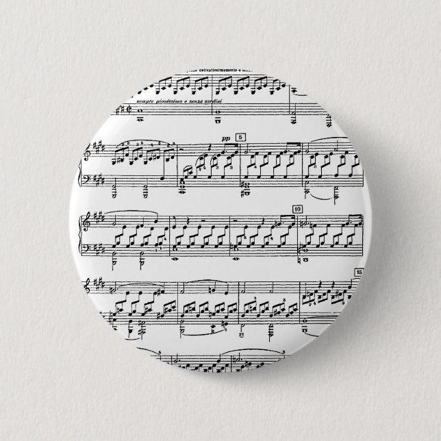 Moonlight-Sonata-Ludwig-Beethoven 6 Cm Round Badge (Front)