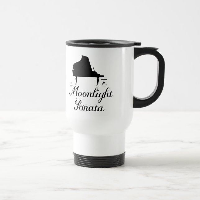Moonlight Sonata Piano Travel Mug (Right)