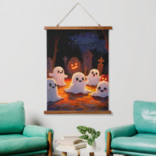 Moonlight Spooky Ghost Tales Hanging Tapestry