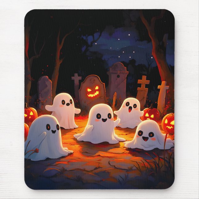 Moonlight Spooky Ghost Tales Mouse Mat (Front)