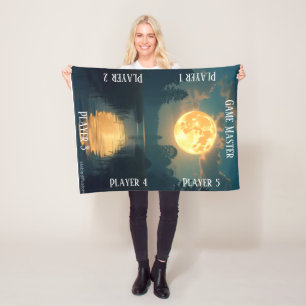 Moonlight Swamp TTRPG Tabletop Gaming board Fleece Blanket