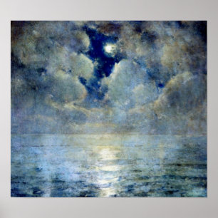 Moonlight Through the Clouds Poster