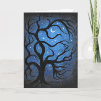 Moonlight tree card