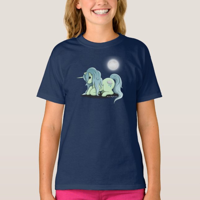 Moonlight Unicorn Girl's Tank Top (Front)