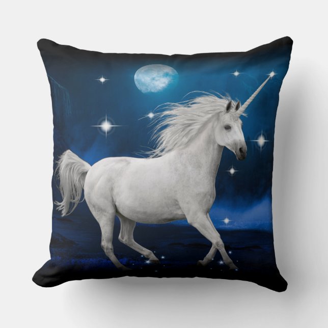 Moonlight Unicorn Pillow (Front)