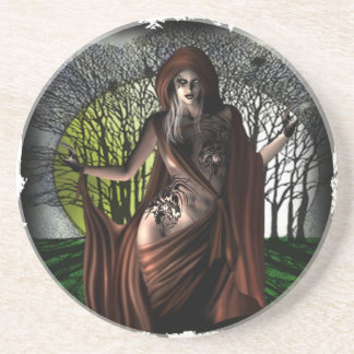 Moonlight Vamp - Sandstone Drink Coaster