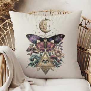 Moonlight Vision Moth – Celestial Lunar Cushion