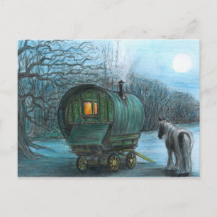 Moonlight wagon postcard