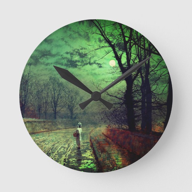 Moonlight Walk  Round Clock (Front)