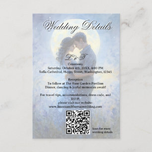 Moonlight Wedding Celestial Love Night Sky Theme Enclosure Card