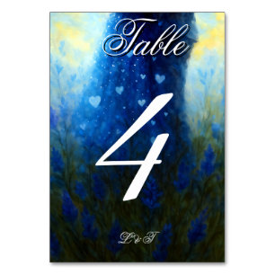 Moonlight Wedding Celestial Love Night Sky Theme Table Number