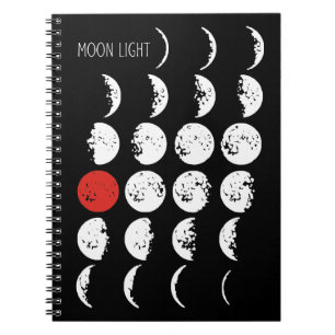 MOONLIGHT white & red + your ideas Notebook